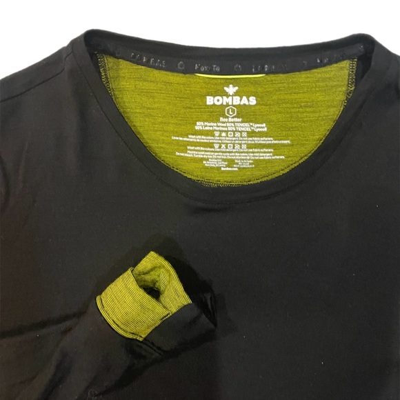 Bombas Base Layer Women's Large Crewneck Merino Wool Blend Long Sleeve Black - Picture 4 of 5